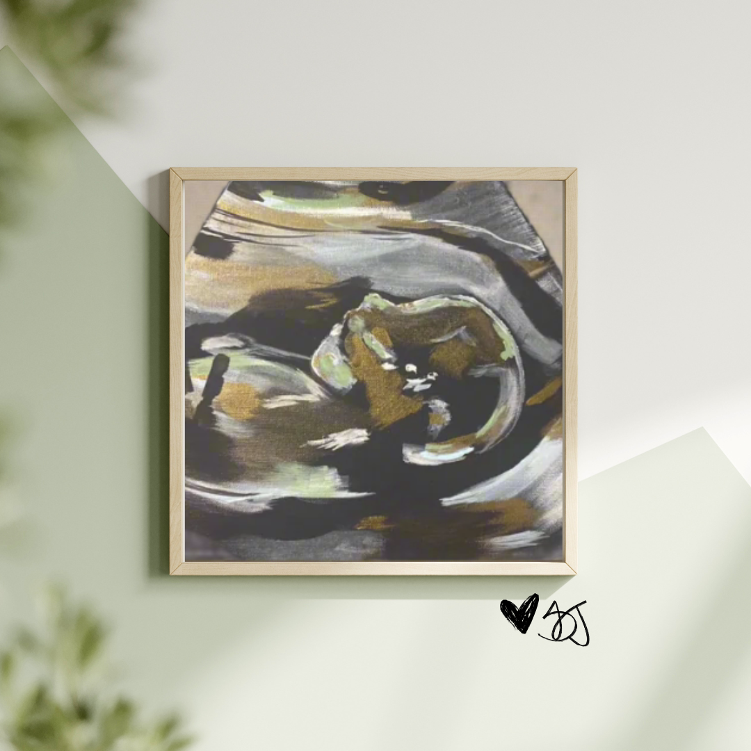 Custom Abstract Ultrasound Painting - Commissioned Artwork