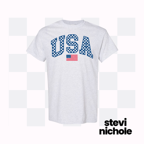 Check Print USA ASH TEE/ CREWNECK SWEATSHIRT (Copy)