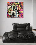 Neon David -Original Mixed Media Painting