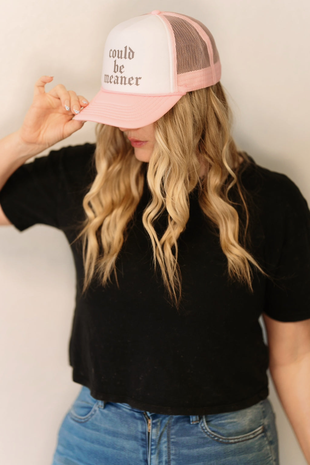 Trucker Cap - White/Pink