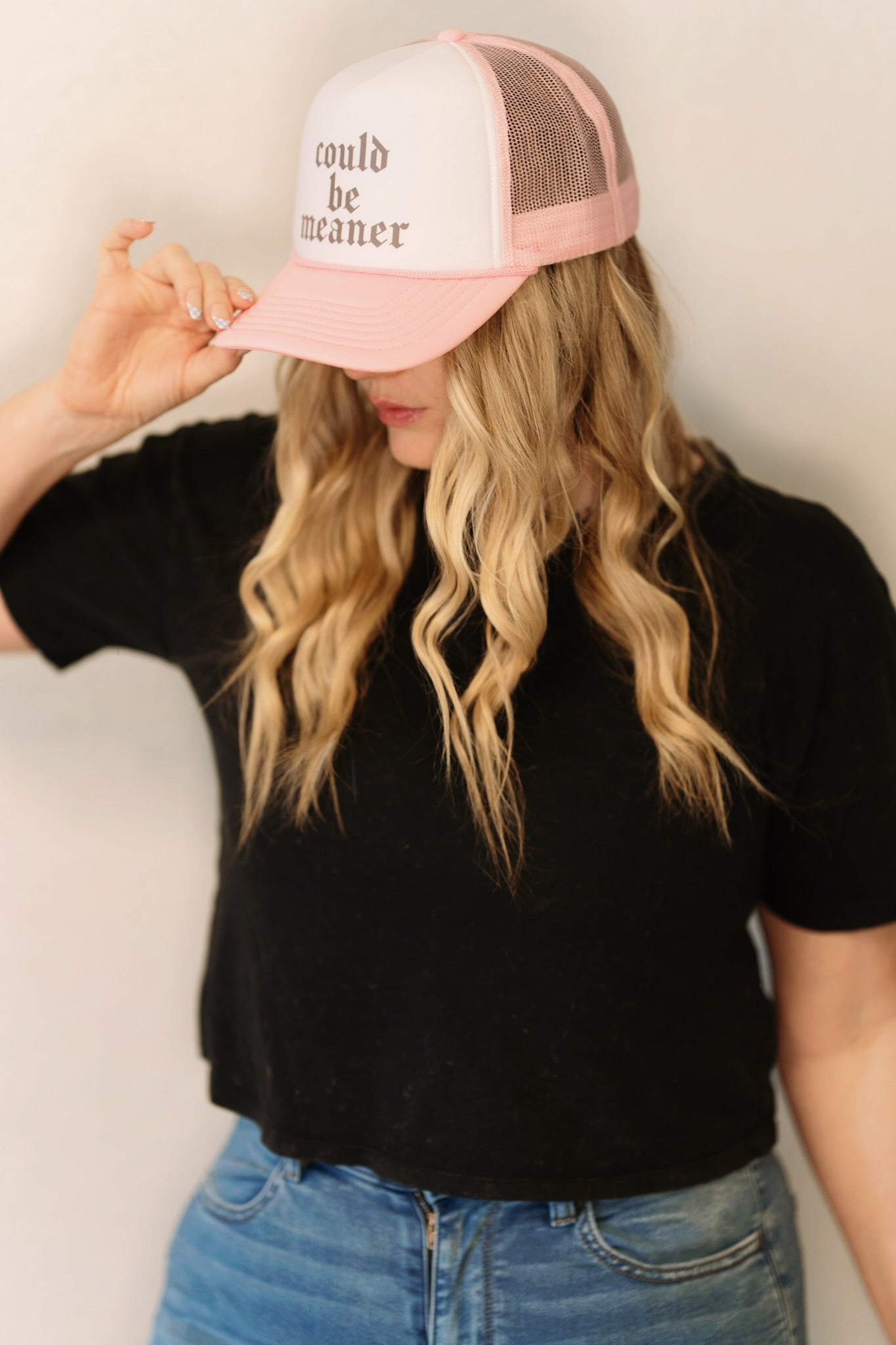 Trucker Cap - White/Pink