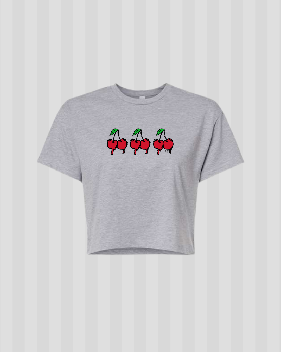 Cherry Graphic Crop Top