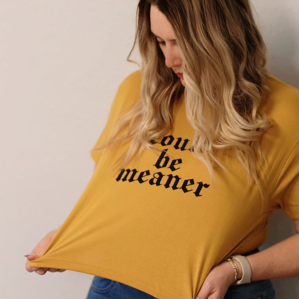 Could Be Meaner Crop Top- Antique Gold