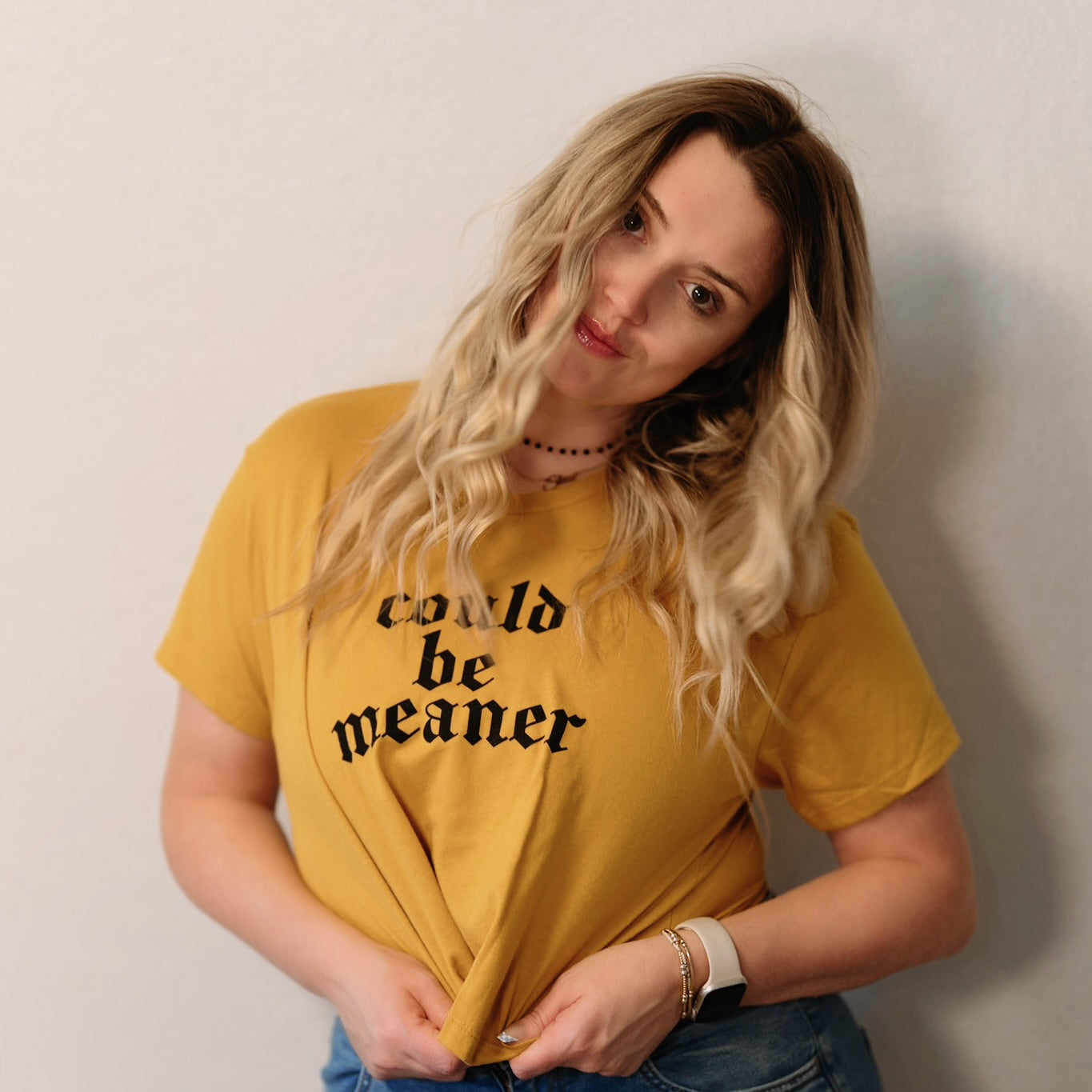 Could Be Meaner Crop Top- Antique Gold