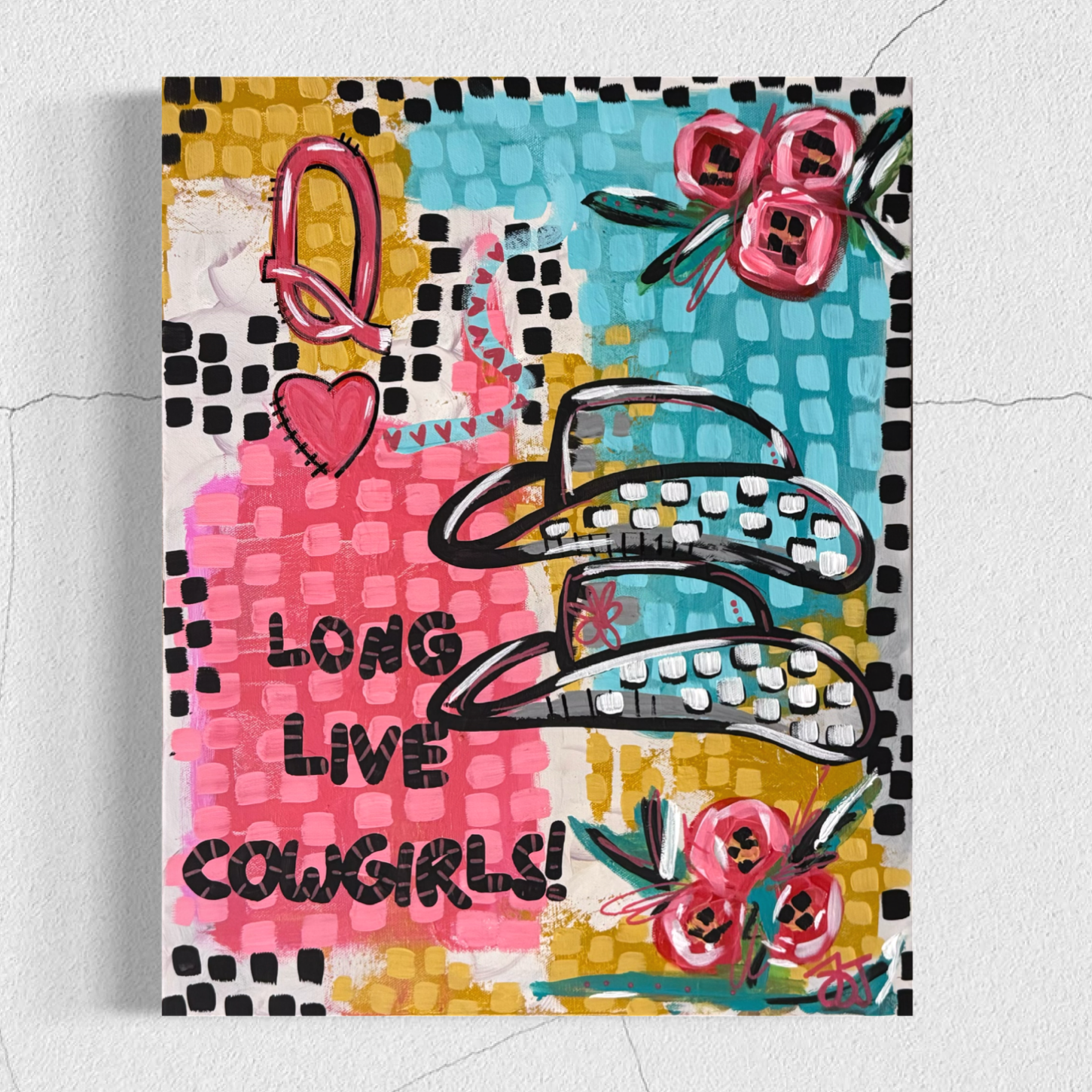 Long Live Cowgirls – Original Mixed Media Canvas