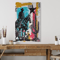 Western Ride – Original Mixed Media Canvas