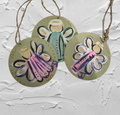 abstract angel ornament set of 3