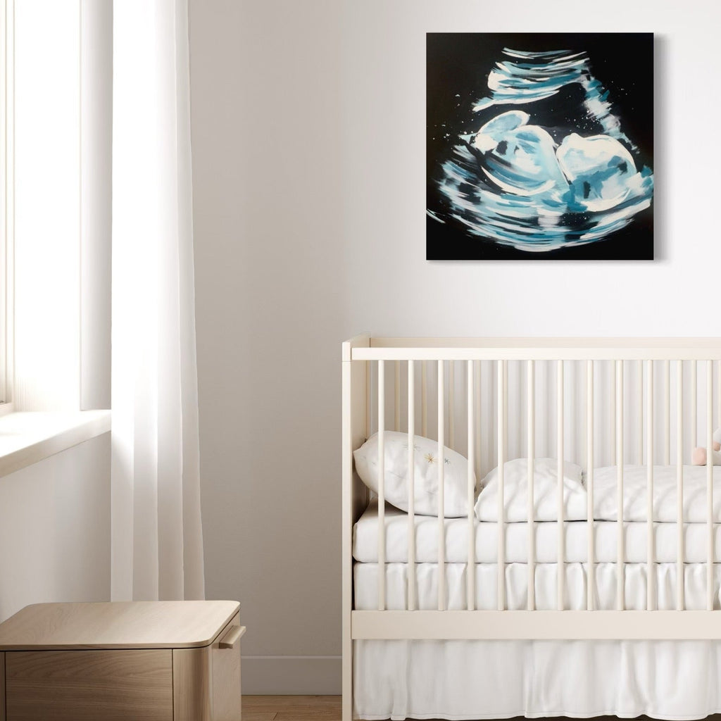 Custom Abstract Ultrasound Painting - Commissioned Artwork