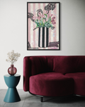 Original Textured Acrylic Tulip Painting on Canvas – 24x36 (Unframed)