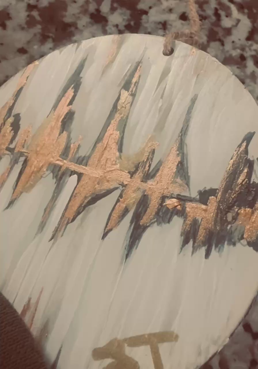 ultrasound, soundwave, heartbeat ornaments